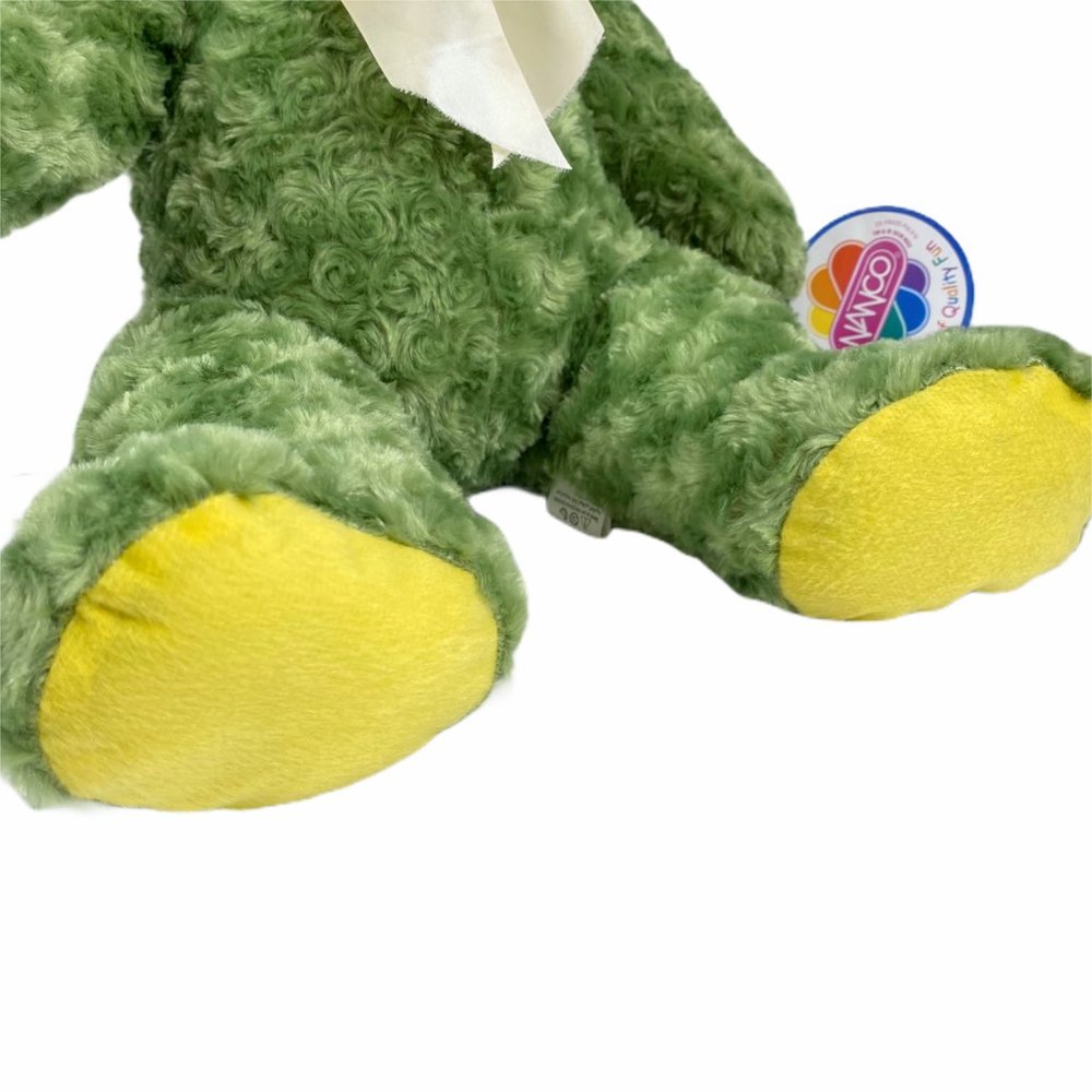 Nanco Green Frog Bow & Sparkle Eyes Stuffed Animal - Picture 5 of 10